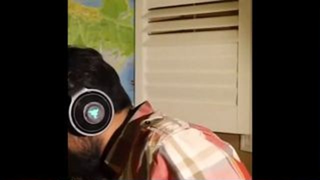 gamer hides face