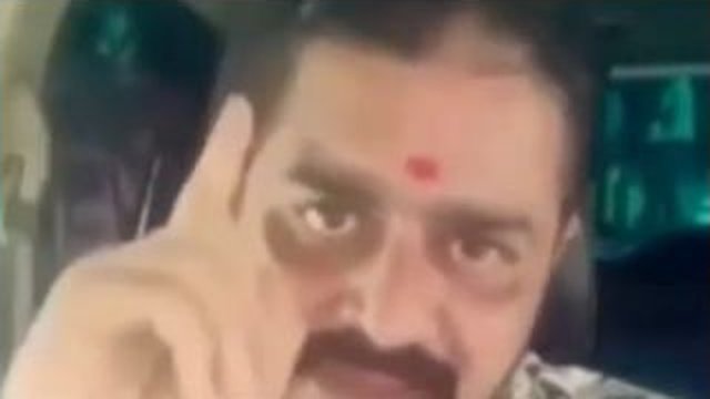 man finger gesture